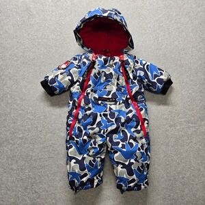 Canada Weathergear Infant Blue Camo Snowsuit Bunting 6/9M ONCW105